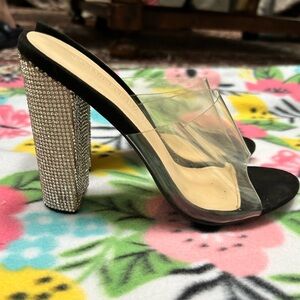 Wild Diva Embellished Rhinestone Heels